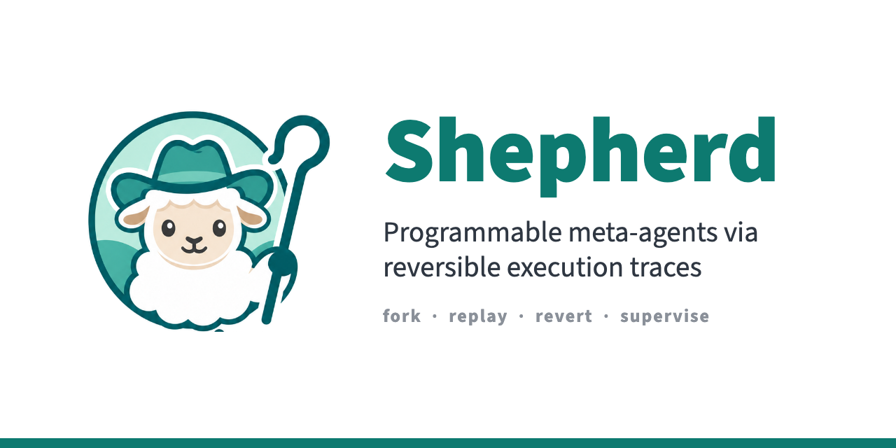 Agents need undo, not just diffs: Shepherd turns every coding-agent step into a reversible commit over a copy-on-write filesystem so a supervisor can discard bad branches before they touch shared state
